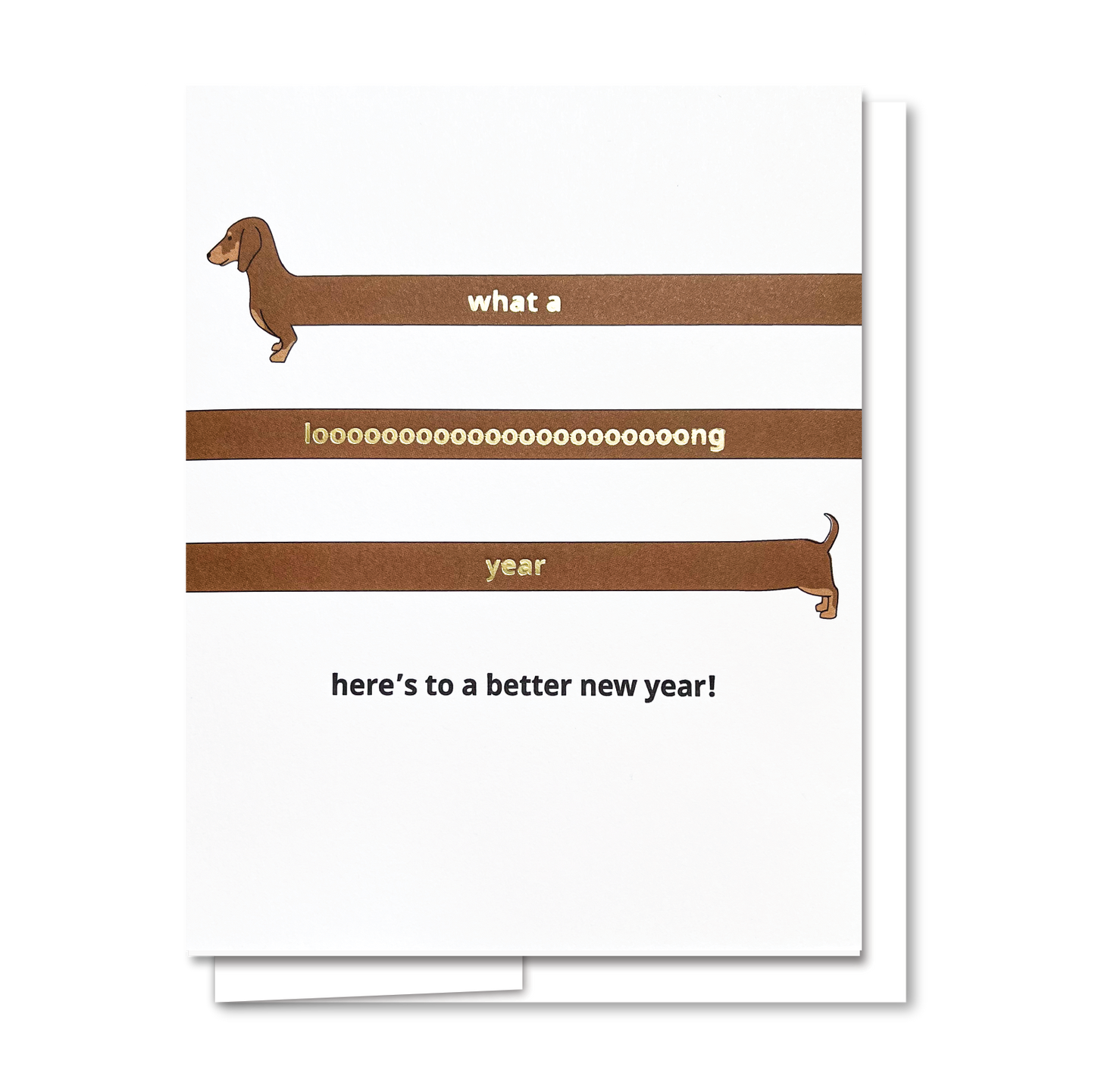 Better New Year Dachshund New Year Card