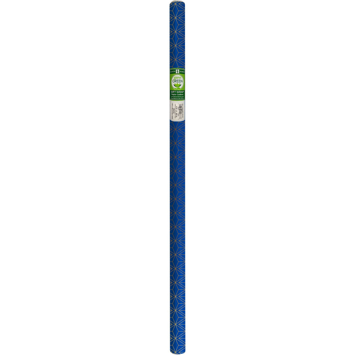Gold Blue Geo Gift Wrap Paper, 2 Rolls