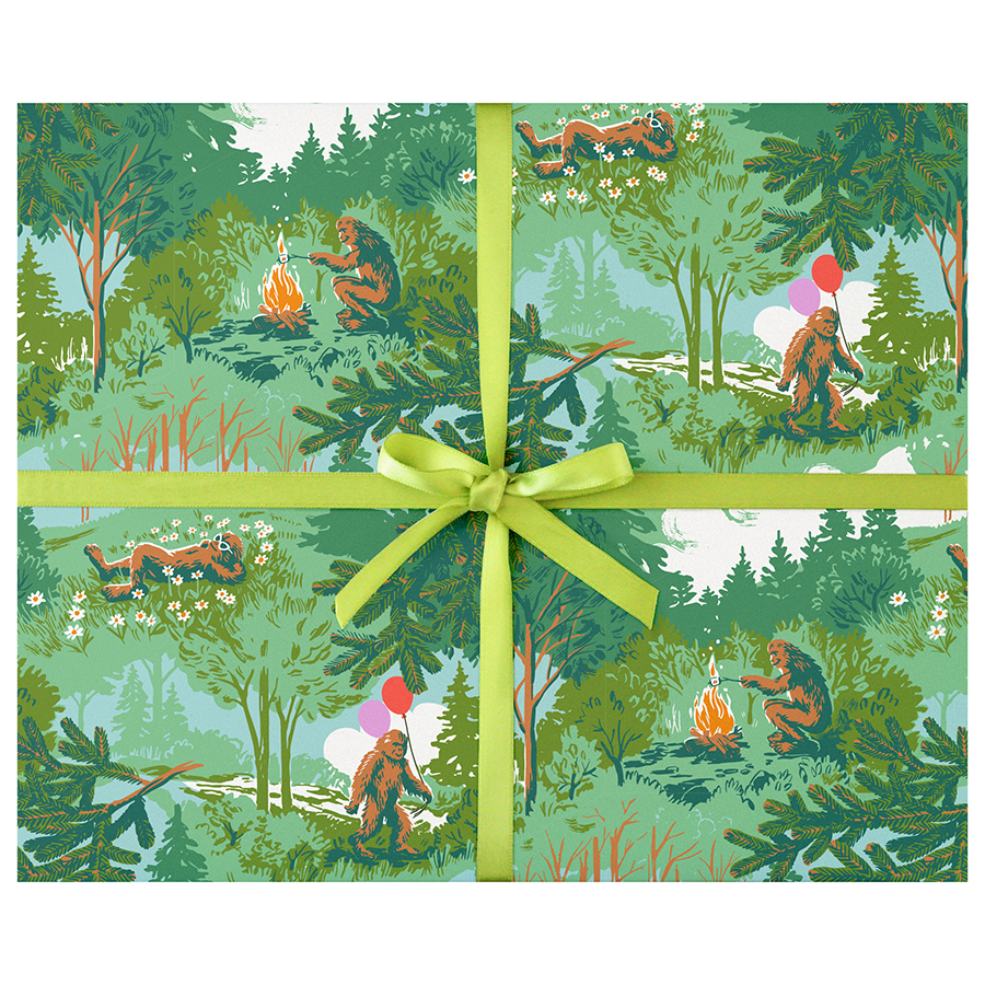 Sasquatch Gift Wrap, 2 Rolls