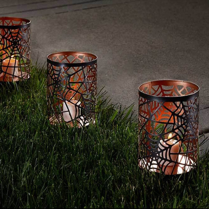 Spiderweb Lantern with Stake