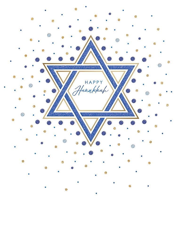 Shimmering Dots Hanukkah Card