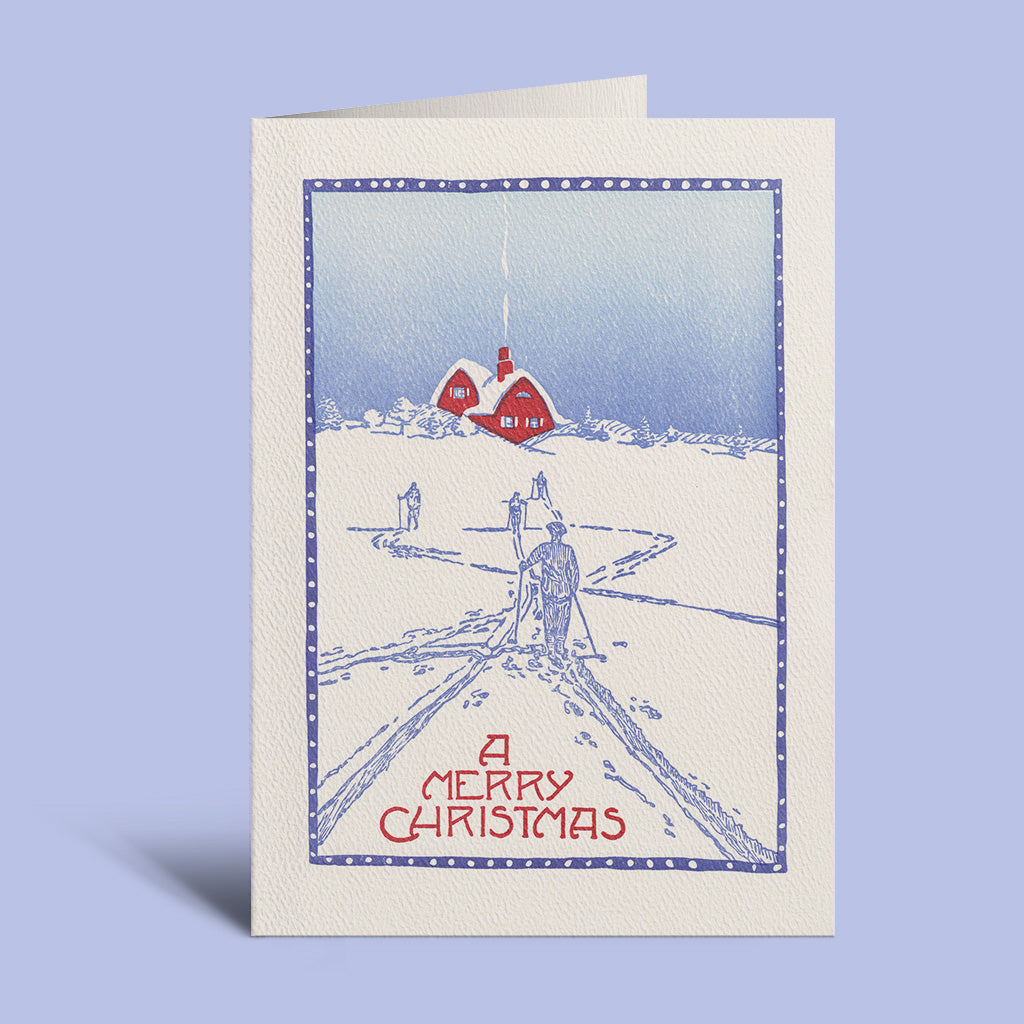 Happy Trails Skier Boxed Holiday Cards