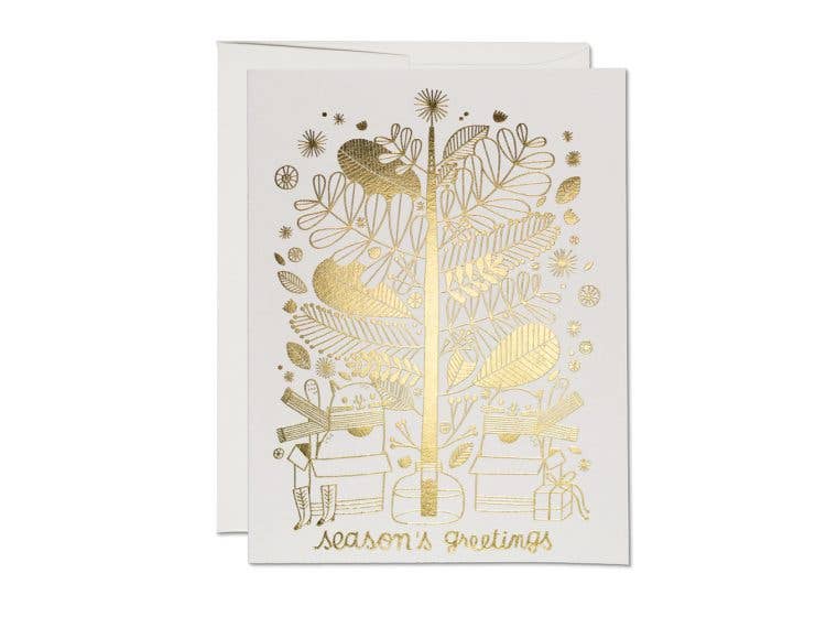 Tree Cats Holiday Greeting Card