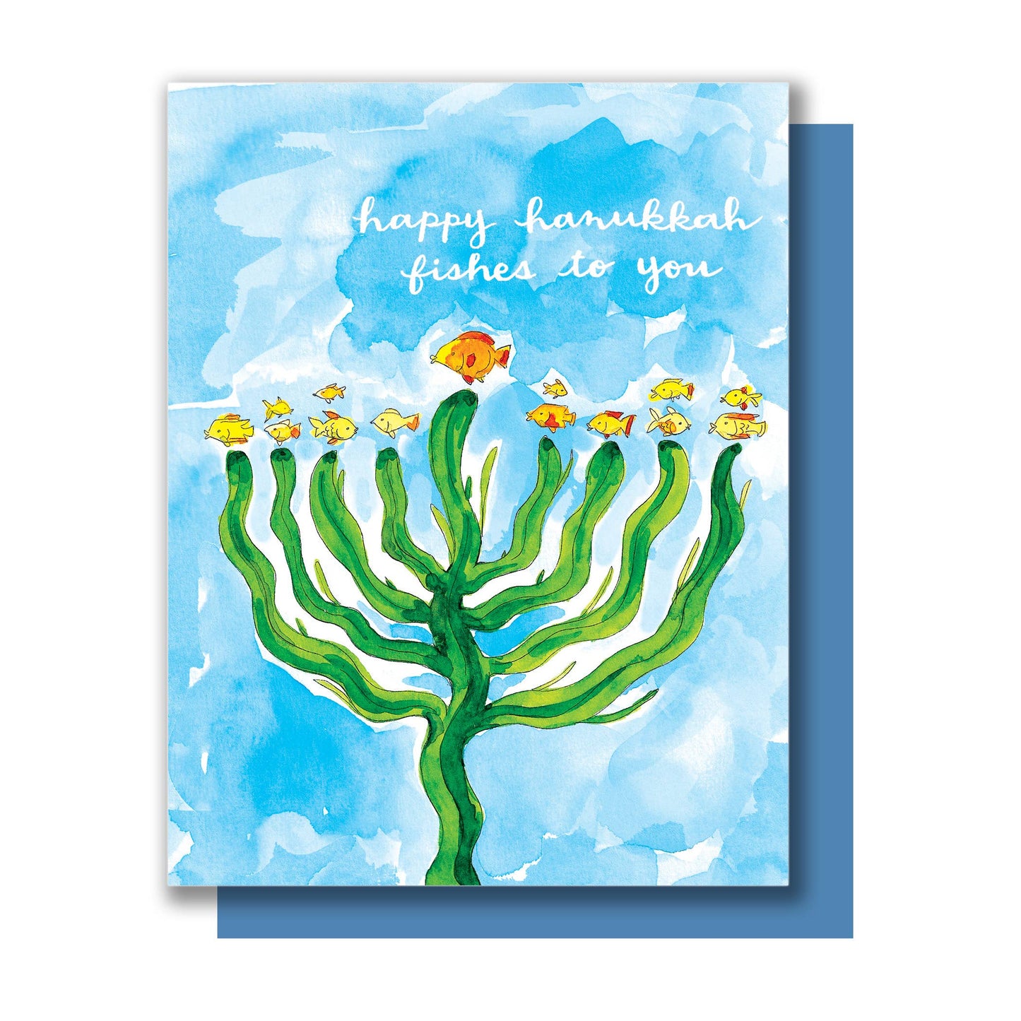 Happy Hanukkah Fishes To You Hannukah Card