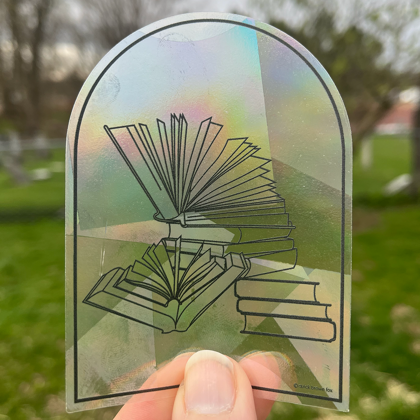 Books Suncatcher Vinyl Suncatcher