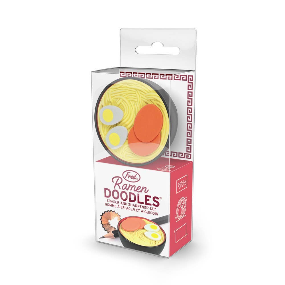 MAPPON REED ゆりえ　ロレー3本セット Ramen Doodles Eraser and Sharpener Set – Allport Editions
