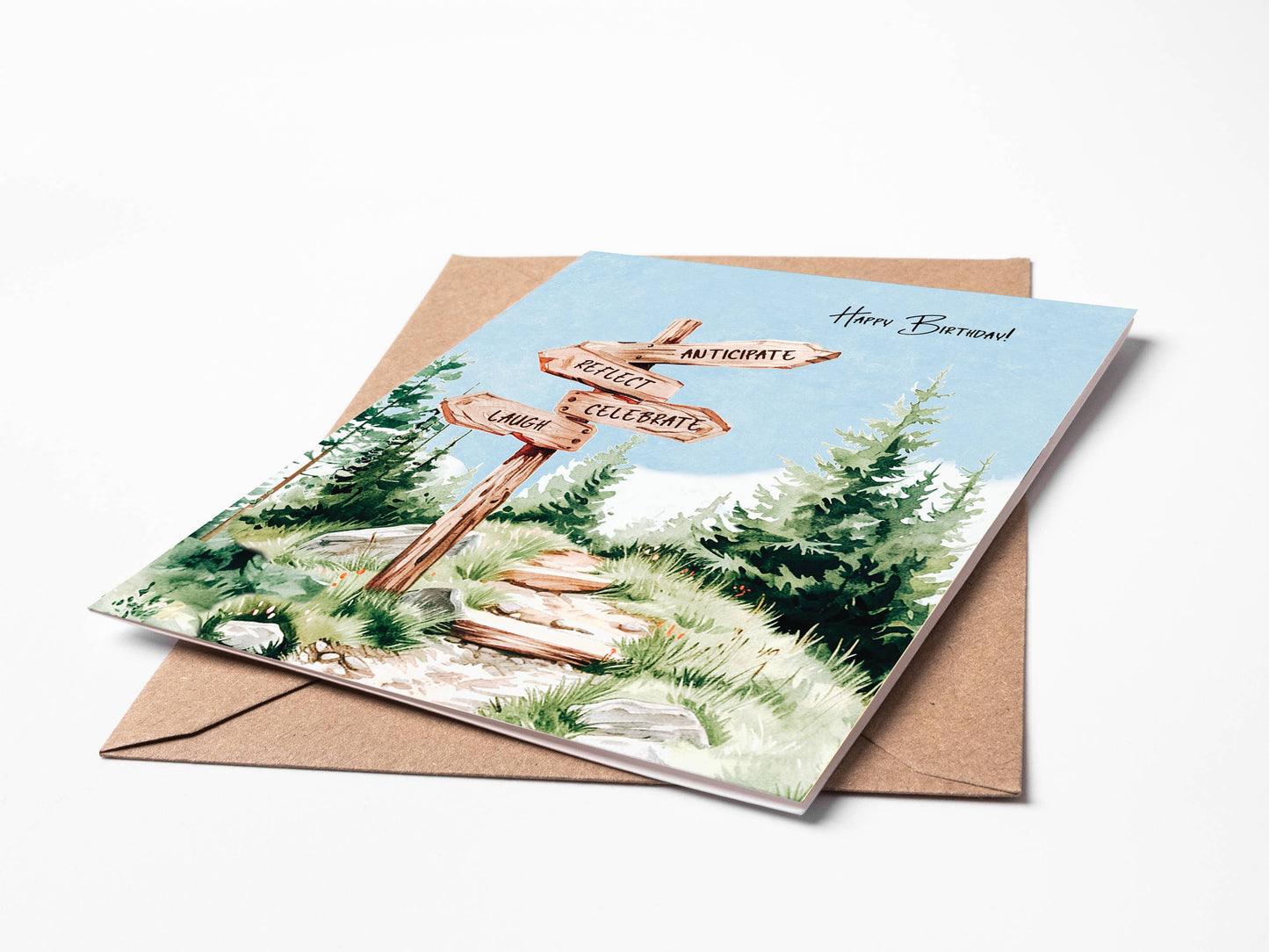 Adventure Guidepost Birthday Card