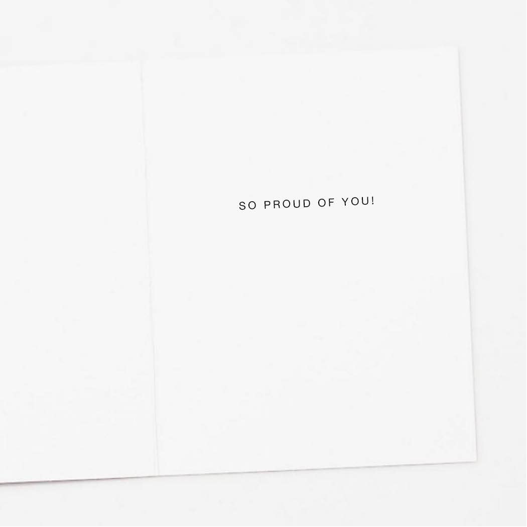 Mazel Tov Colorblock Bat Mitzvah Card