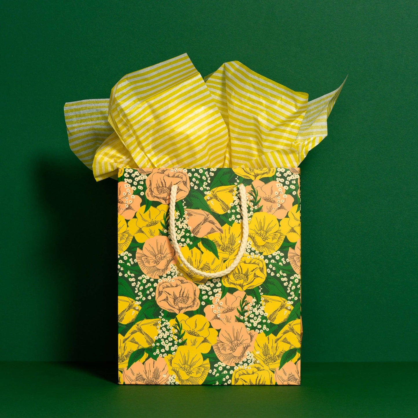 Yellow Stripe Tissue Paper