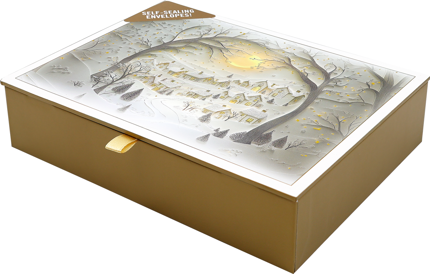 Wintry Village Deluxe Boxed Holiday Cards