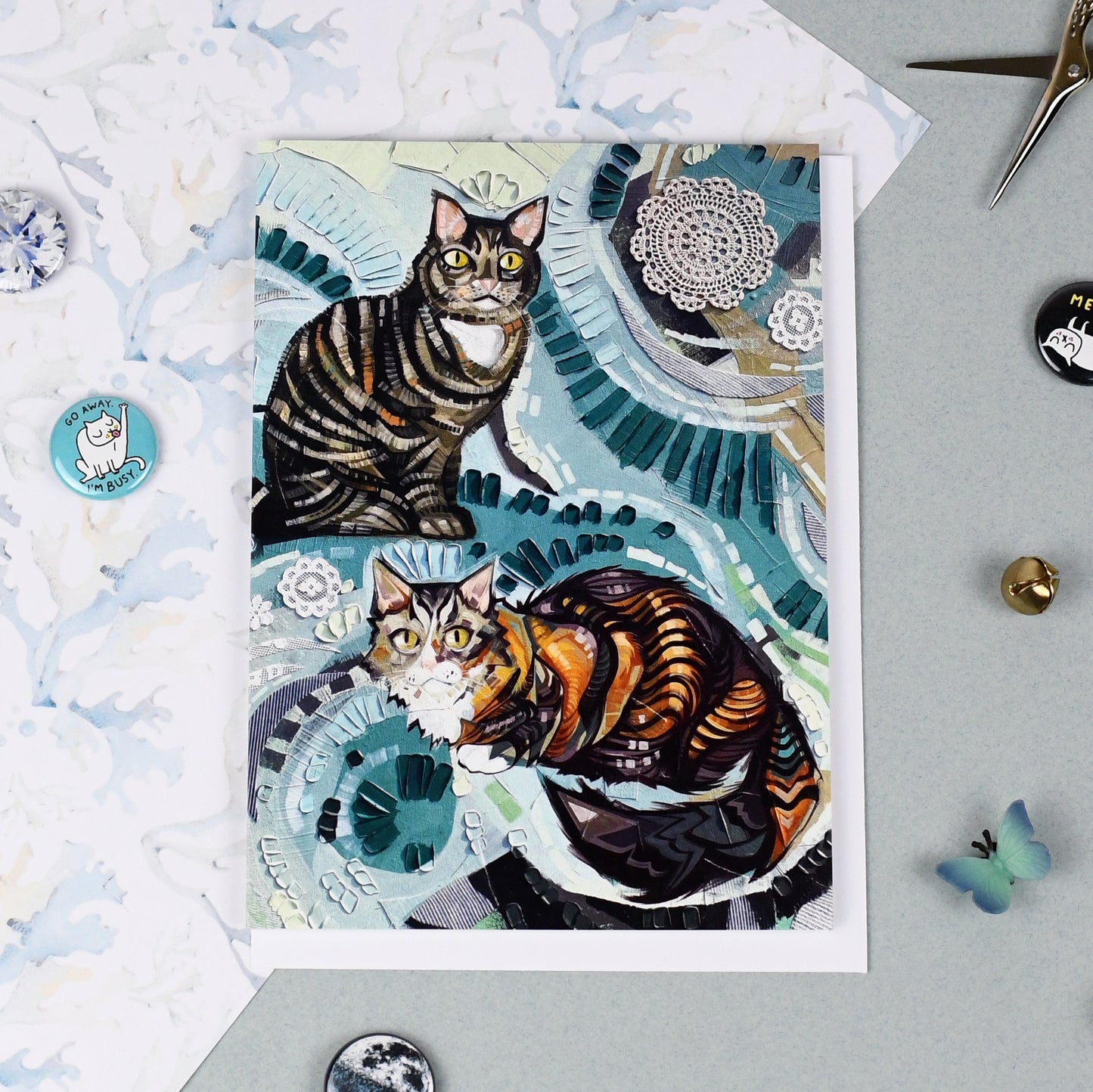 Two Cats Donnie & Isabella Birthday Card
