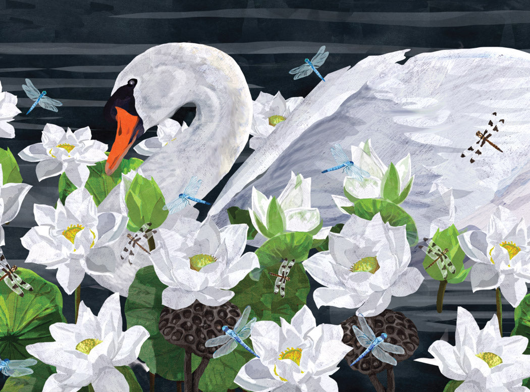 Swan and Lilies Card