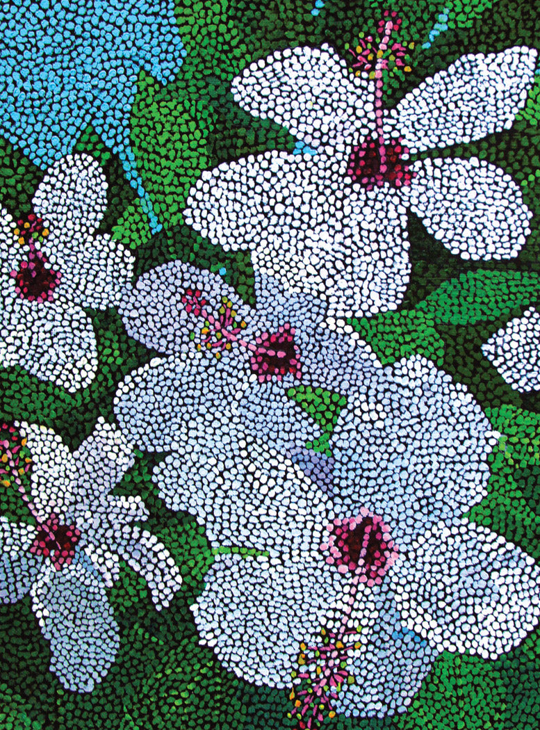 White Hibiscus Birthday Card