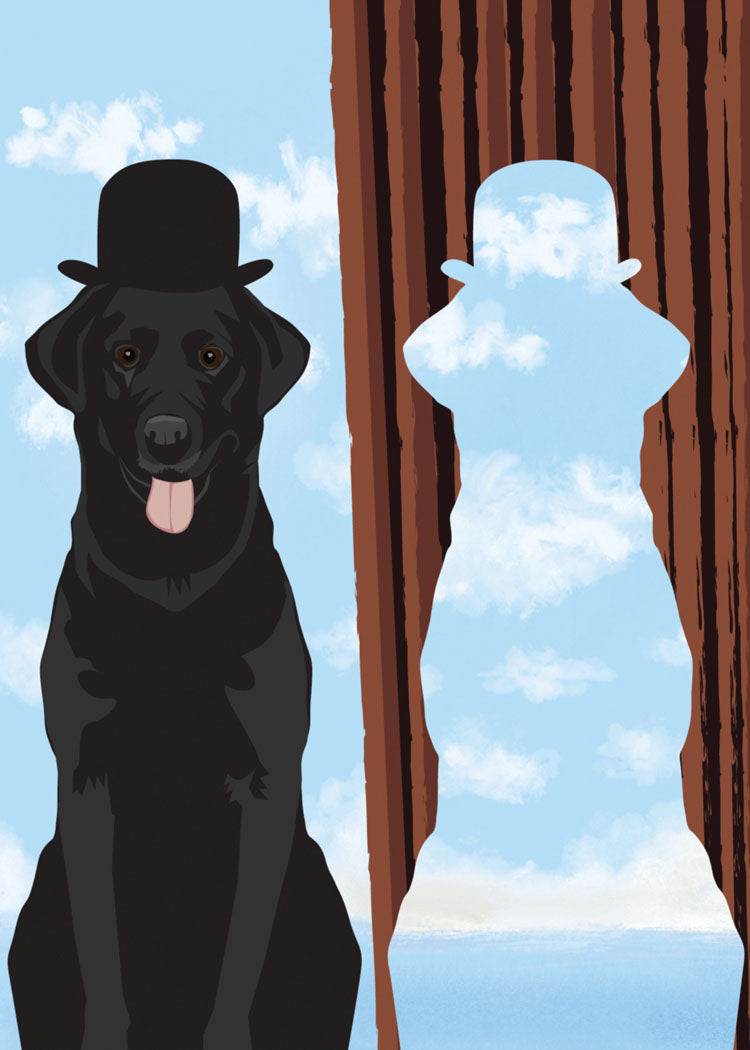 Rene Magritte's Dog Card