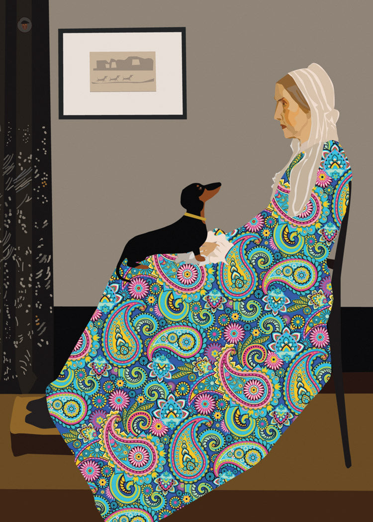 Whistler's Paisley Mother Dachshund Card