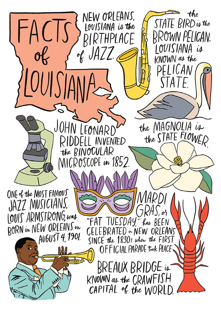 State Facts: Louisiana Cards