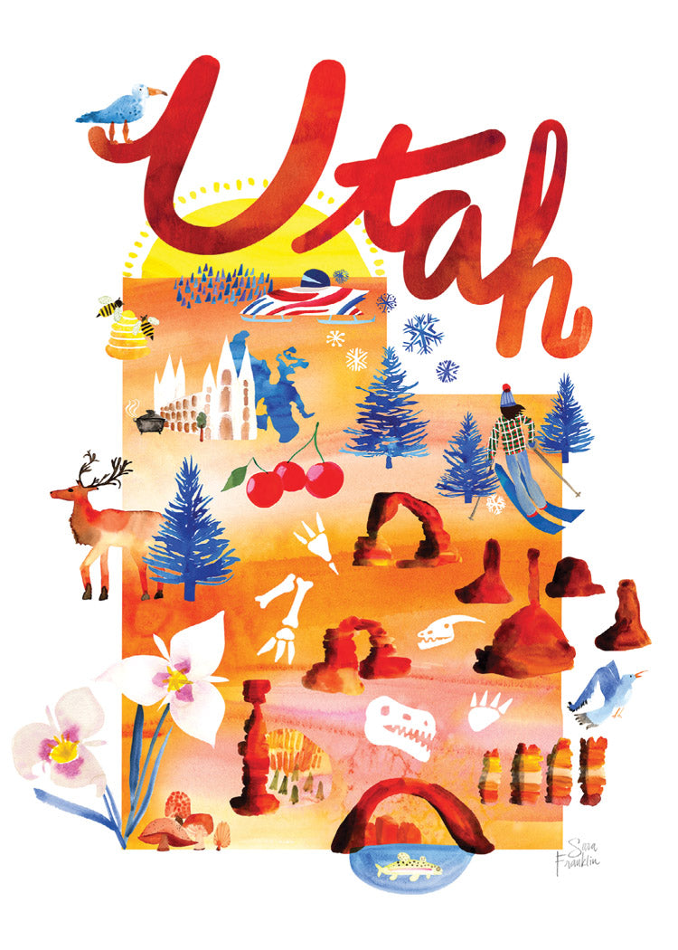 Watercolor USA: Utah Cards