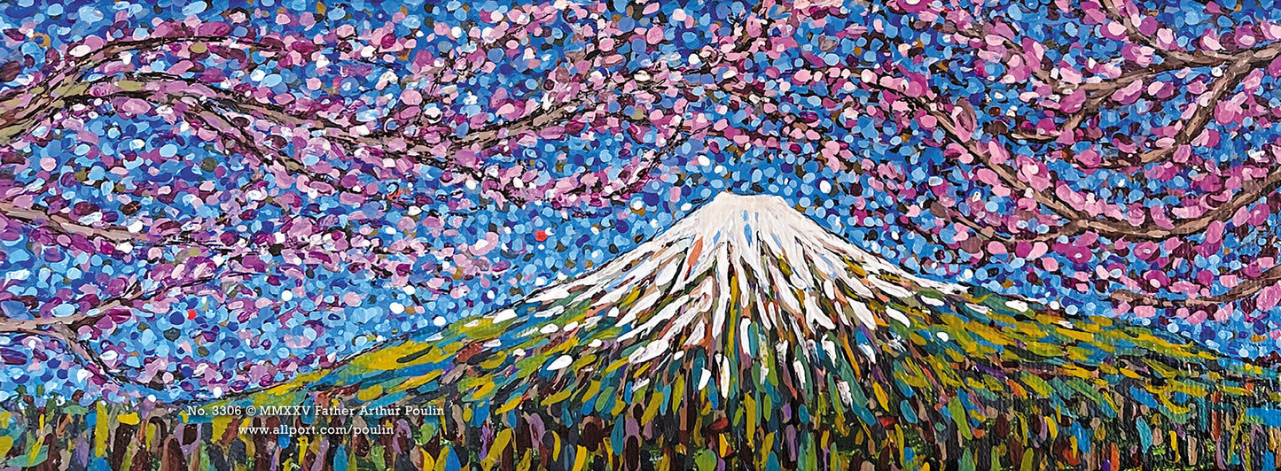 Mt. Fuji Long Mini Blank Card