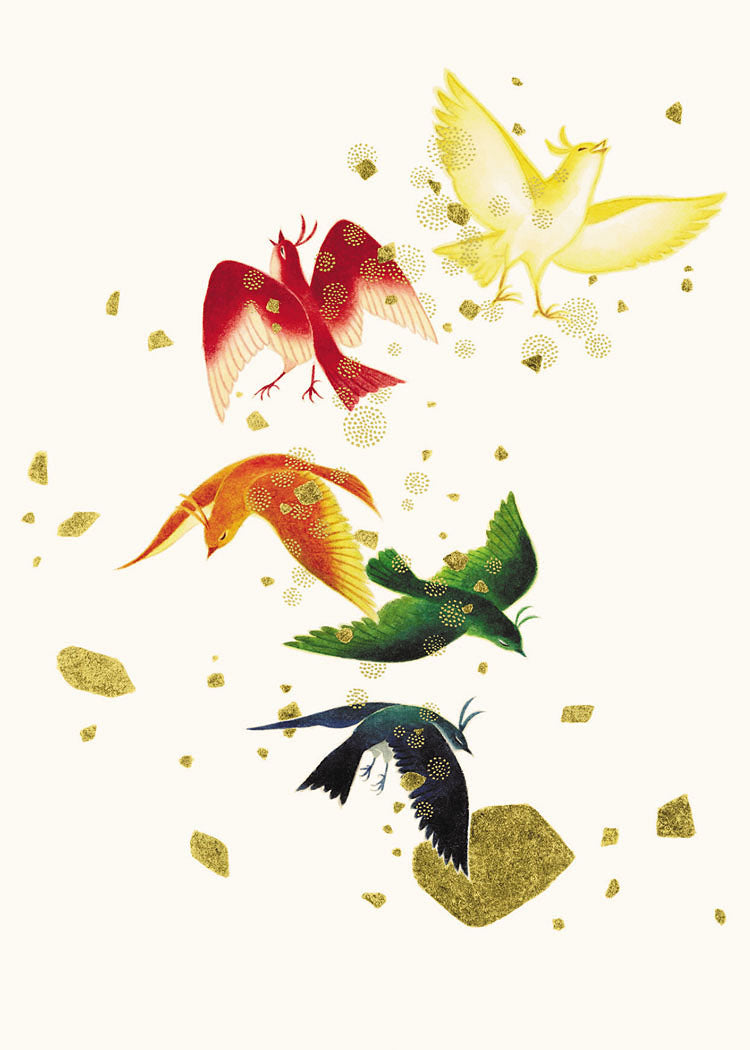 Colorful Bird Birthday Cards