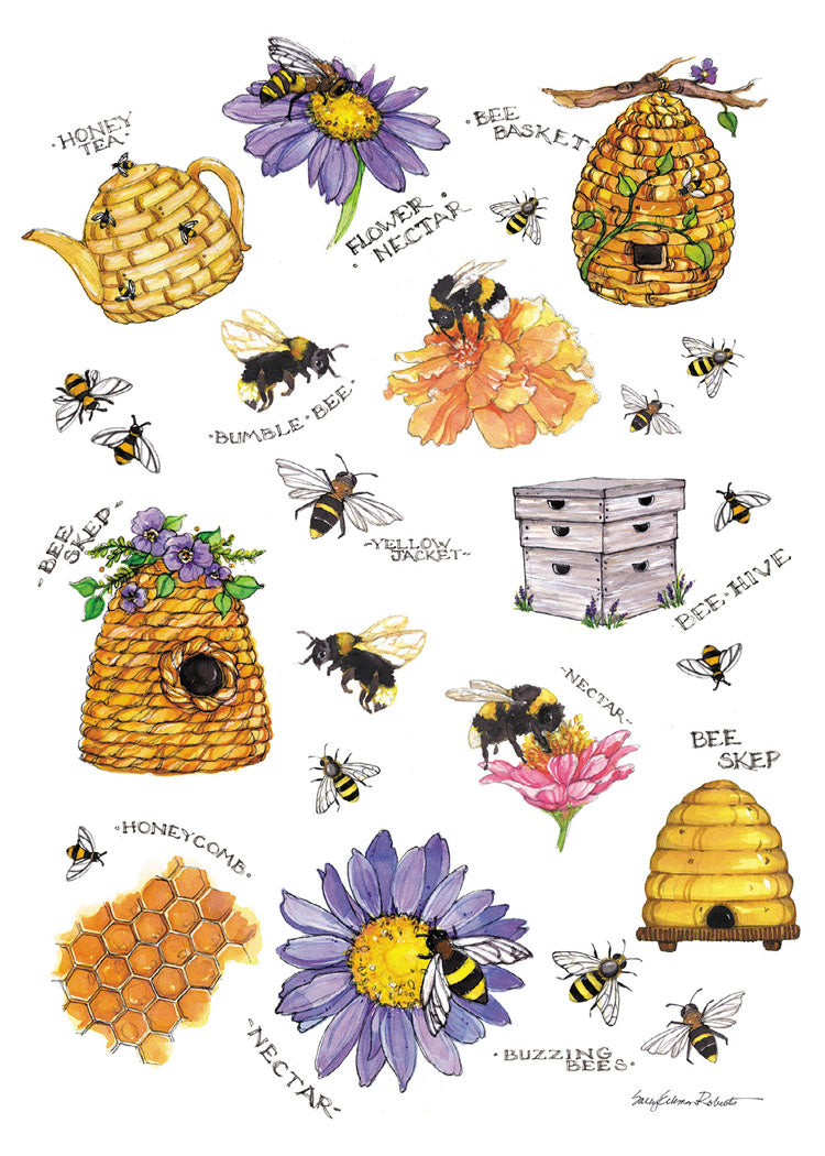 Field Guide to Bees Thank You Cards