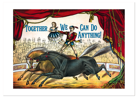Circus Performers Anniversary Card