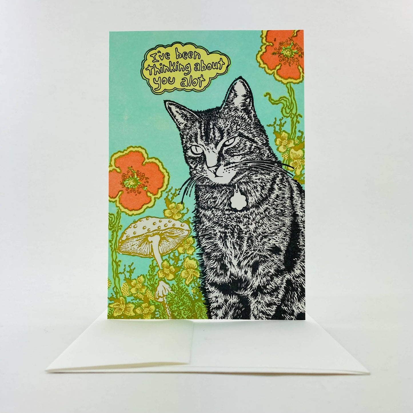I've Been Thinking About You A Lot Cat Thinking of You Card