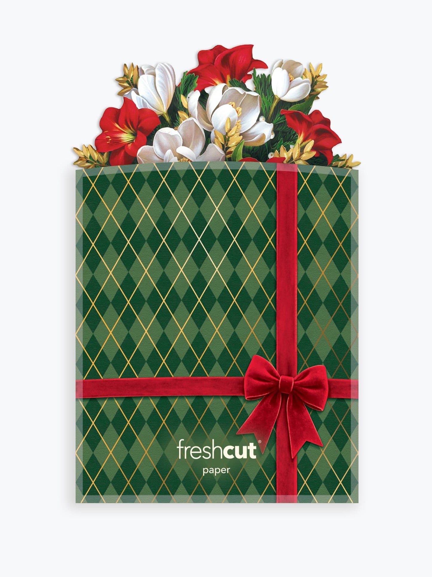 Golden Mistletoe Holiday Pop-Up Card