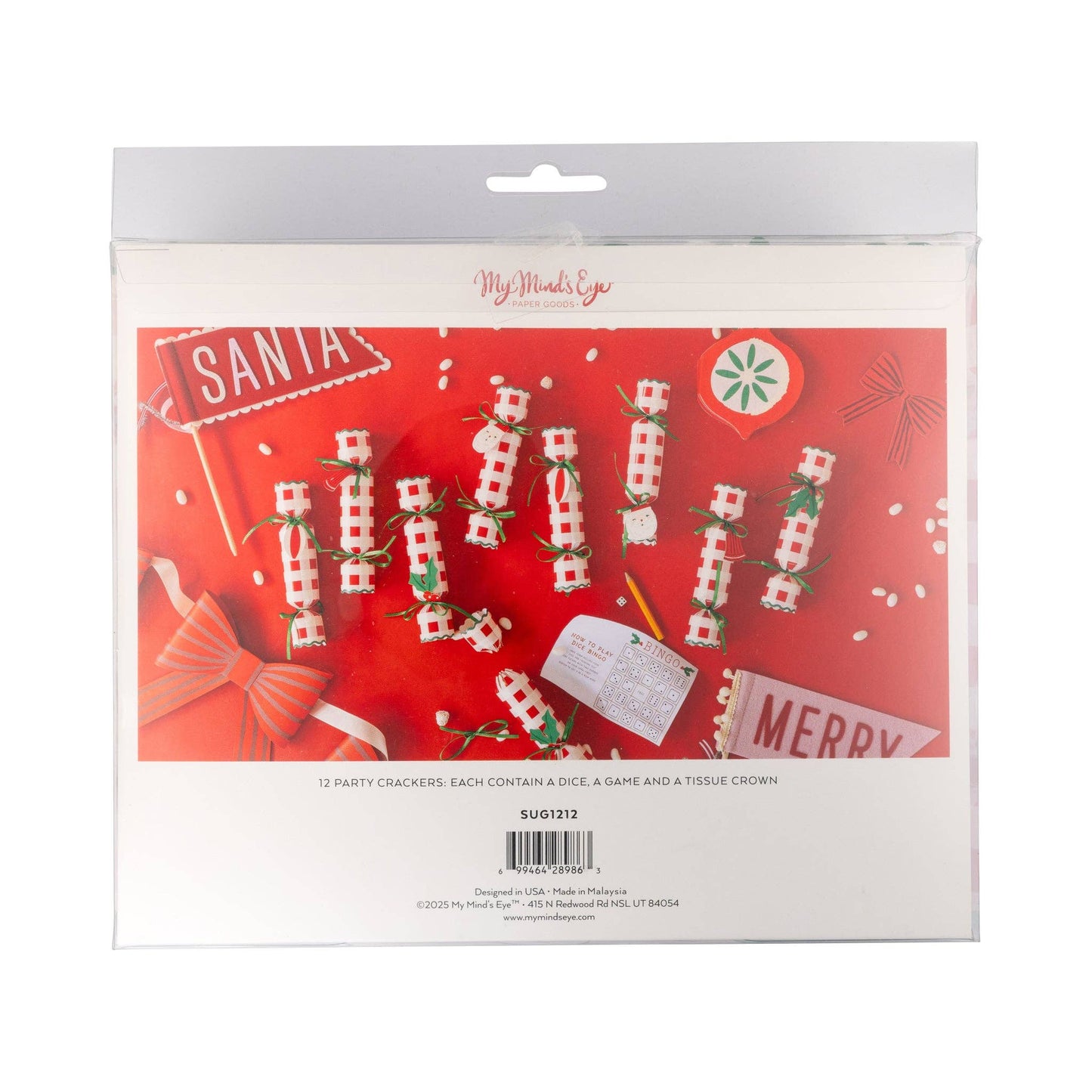 Plaid Sugar Plum Christmas Crackers