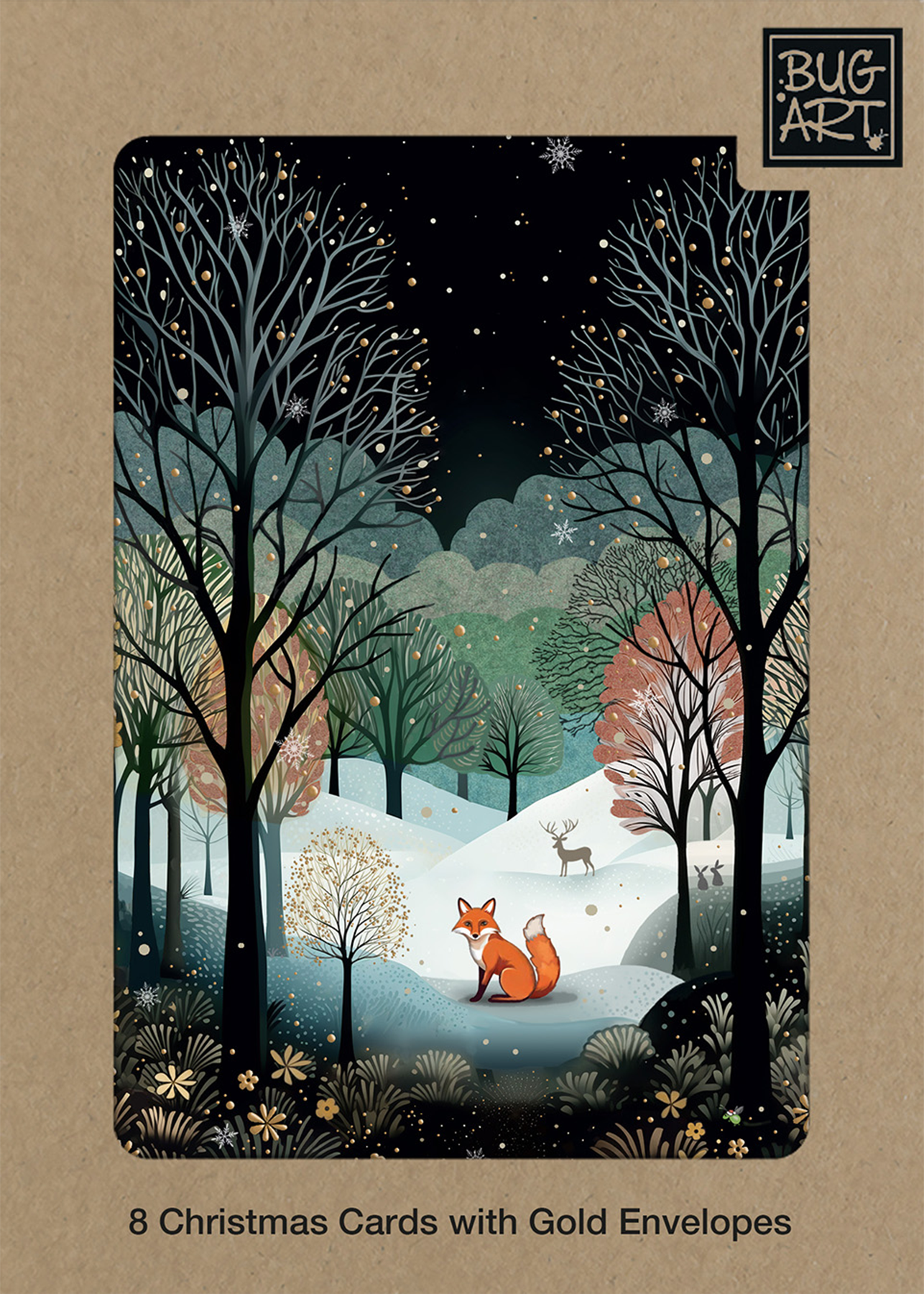 Winter Fox Holiday Card
