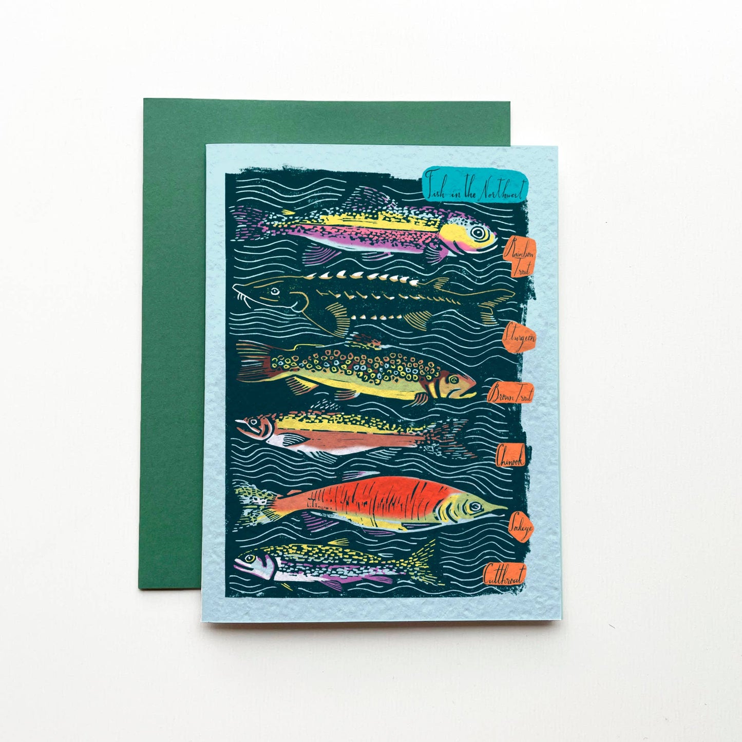 Fish in the Pacific NW Blank Card