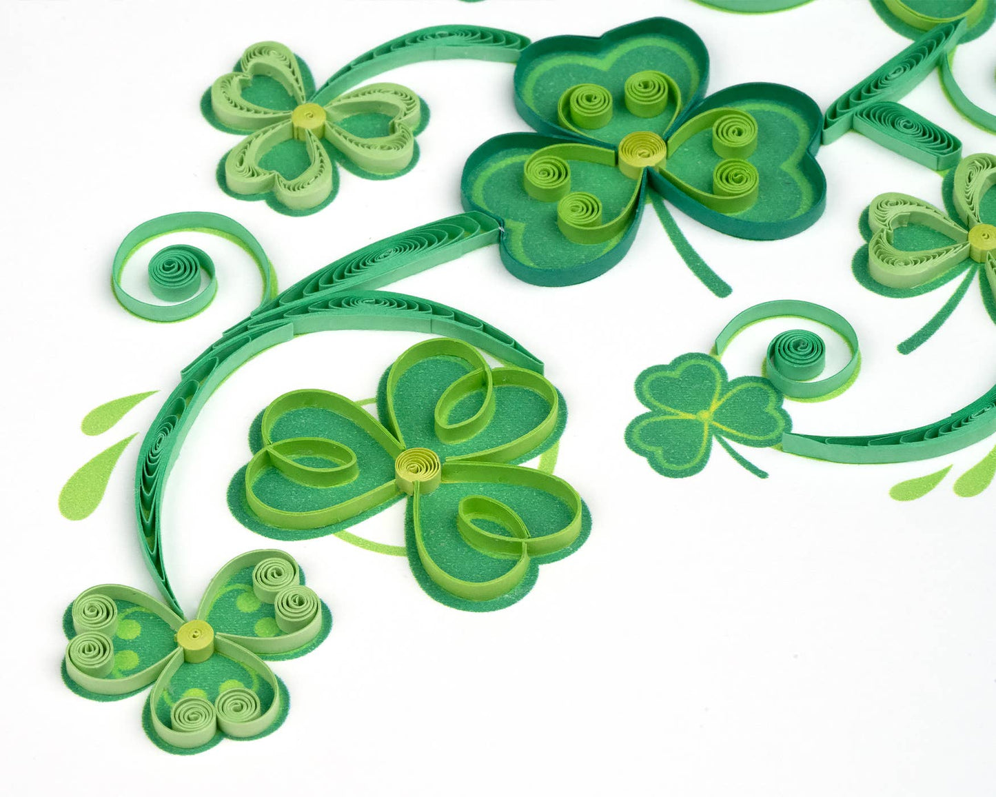 Quilled Shamrocks Blank Card