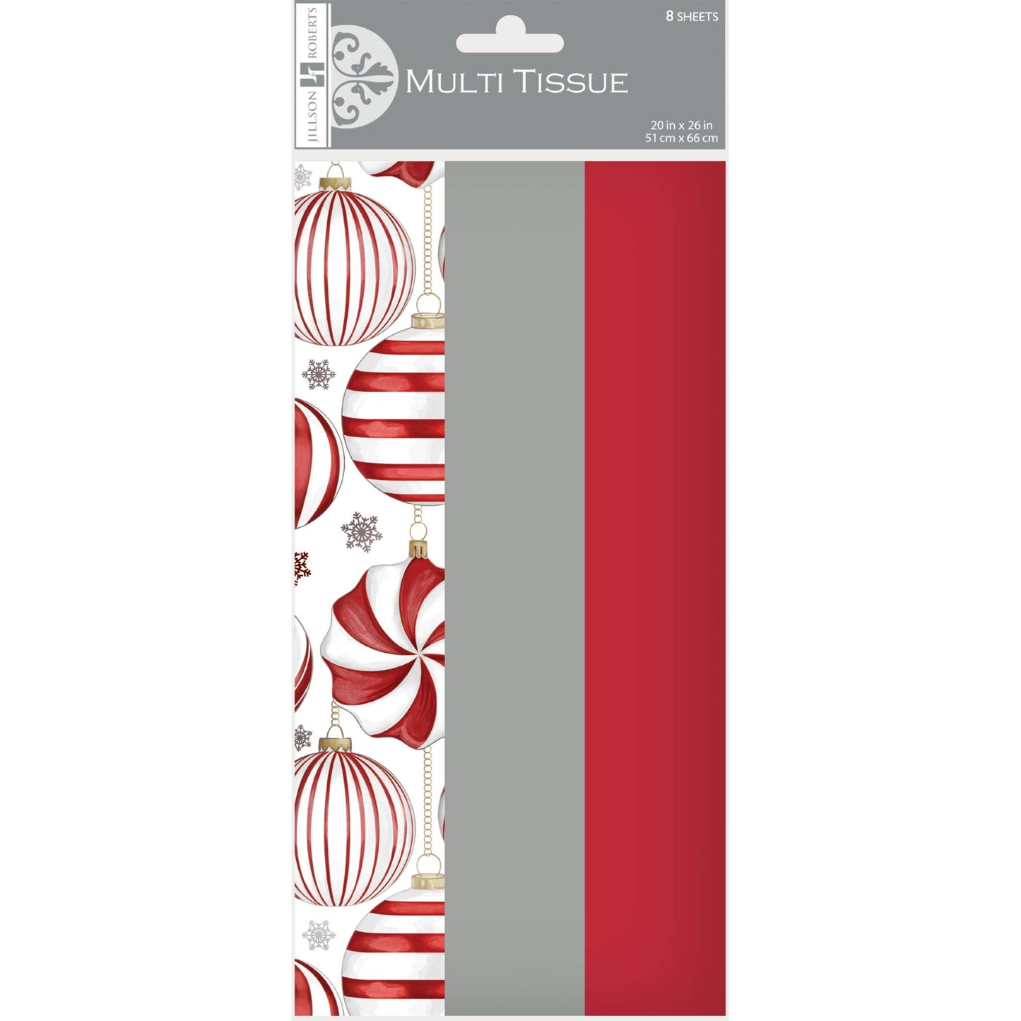 Red & White Ornaments Tissue Paper