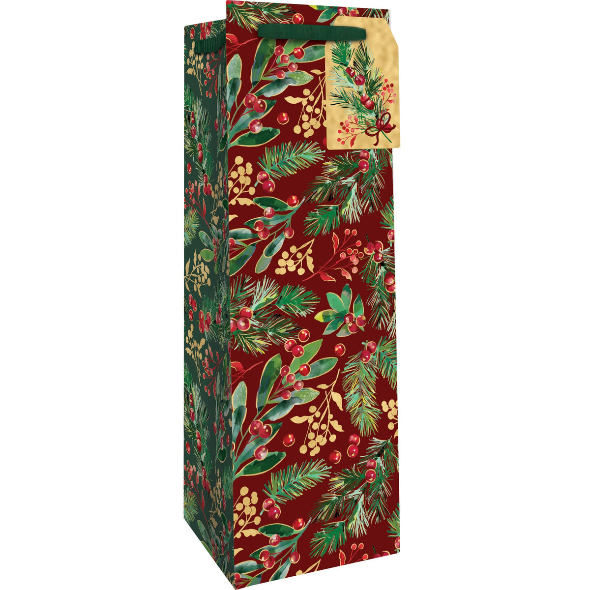 Winter Foliage Bottle Tote Gift Bag