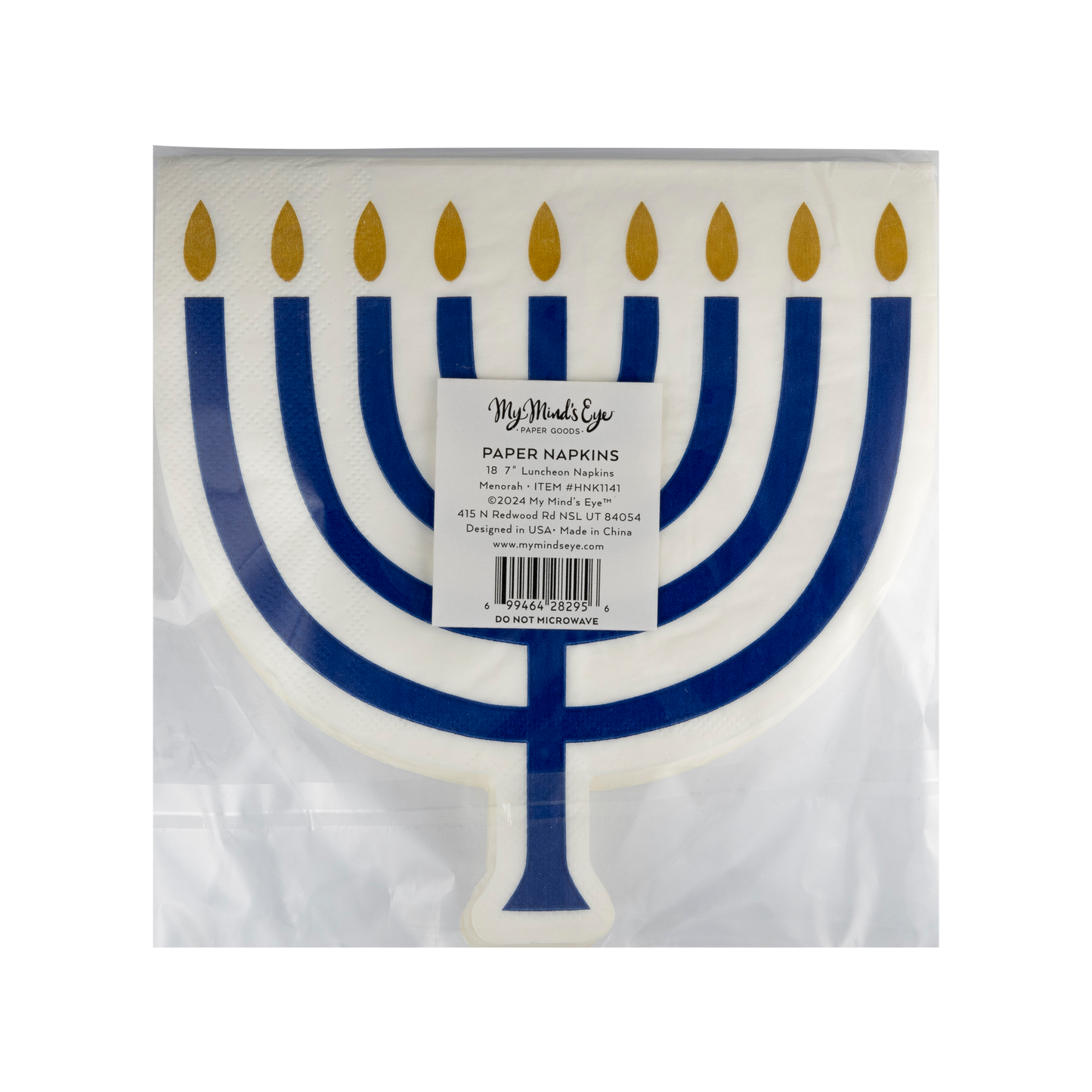 Menorah Gold Foil Luncheon Napkins