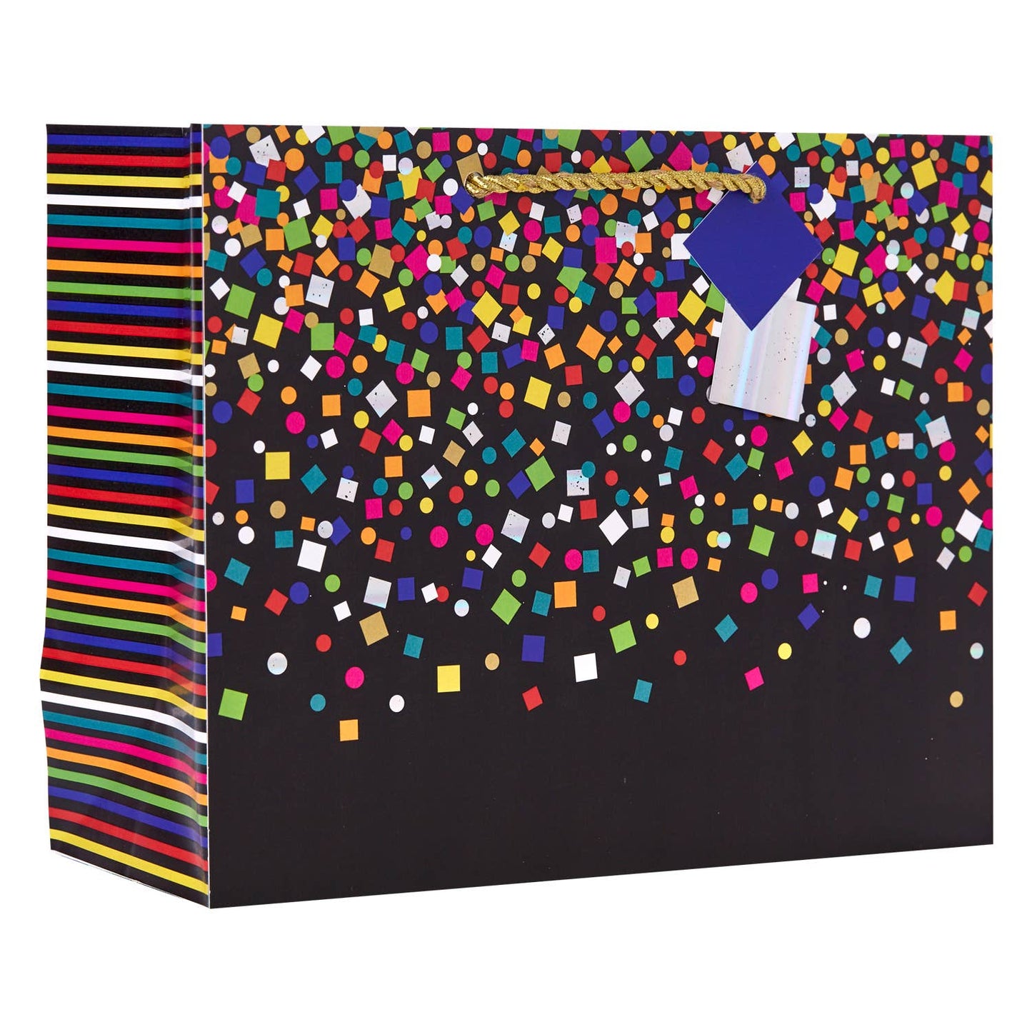 Party Popper Small Black Gift Bag