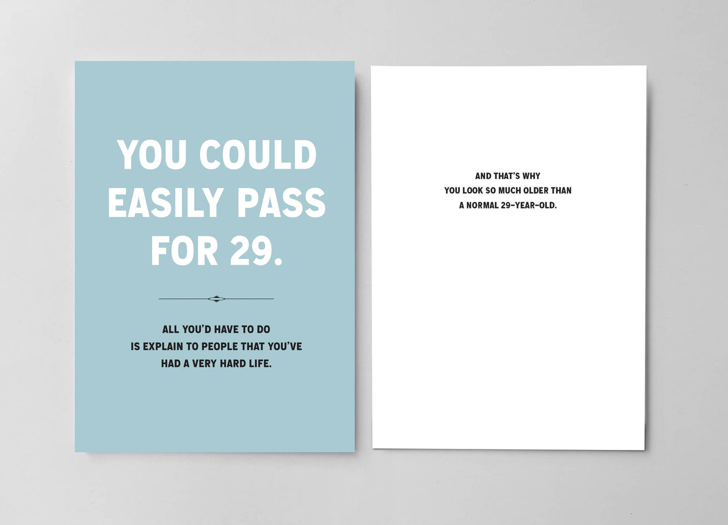 Pass for 29 Birthday Card
