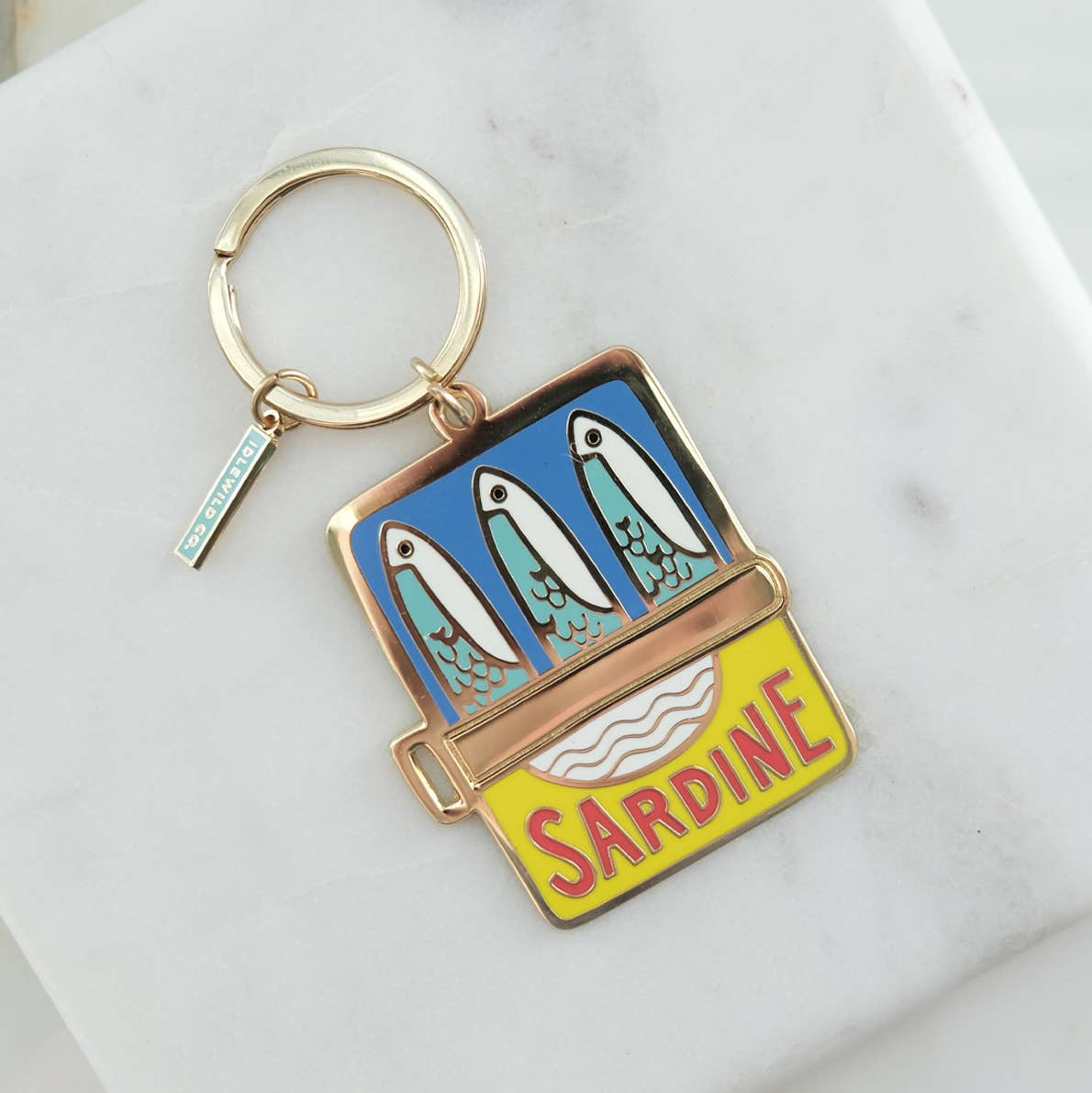 Tinned Fish Enamel Keychain