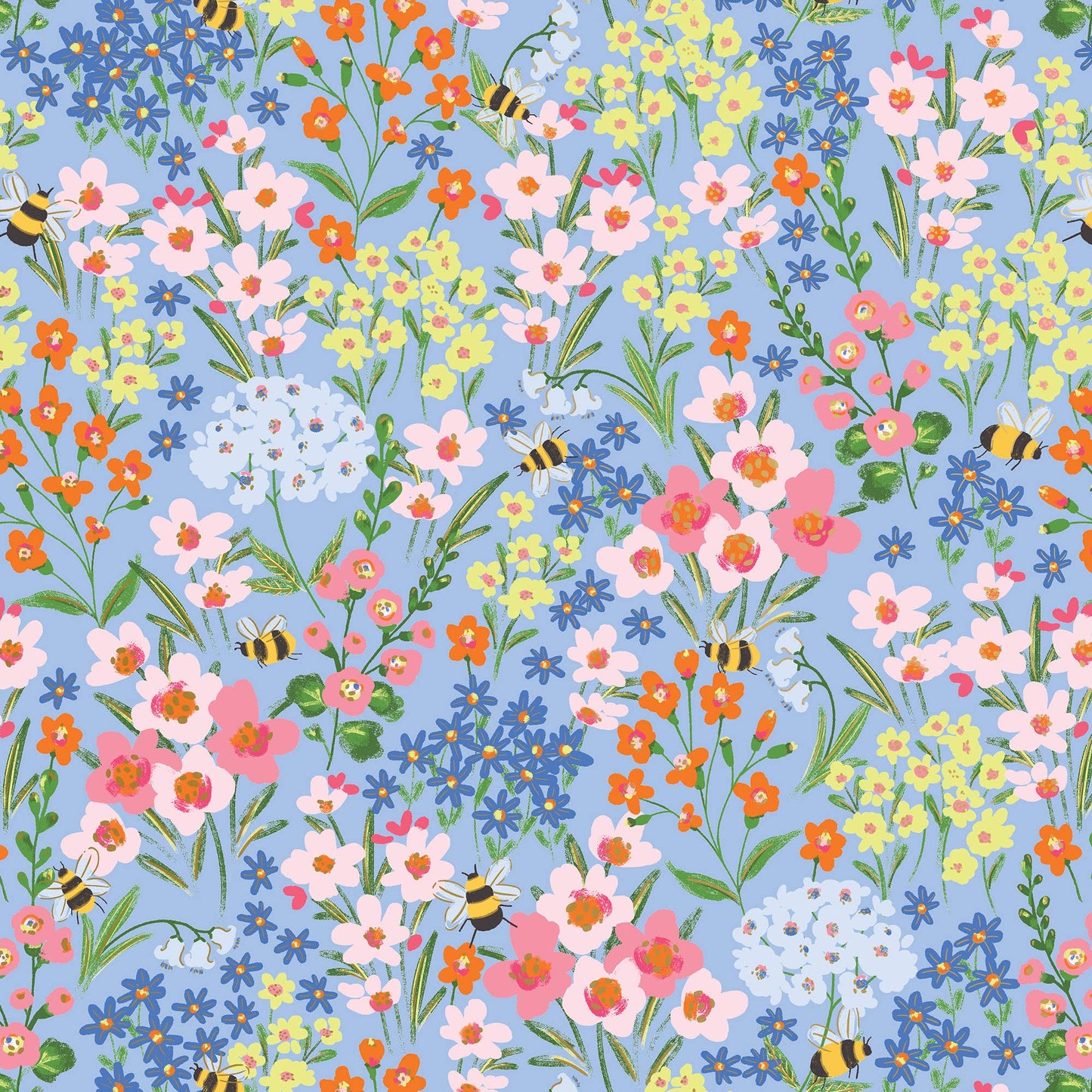Garden Bees Wrapping Paper, 2 Rolls