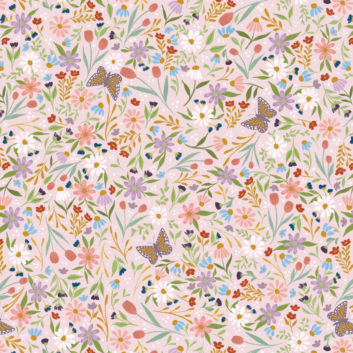 Delicate Floral Wrapping Paper, 2 Rolls