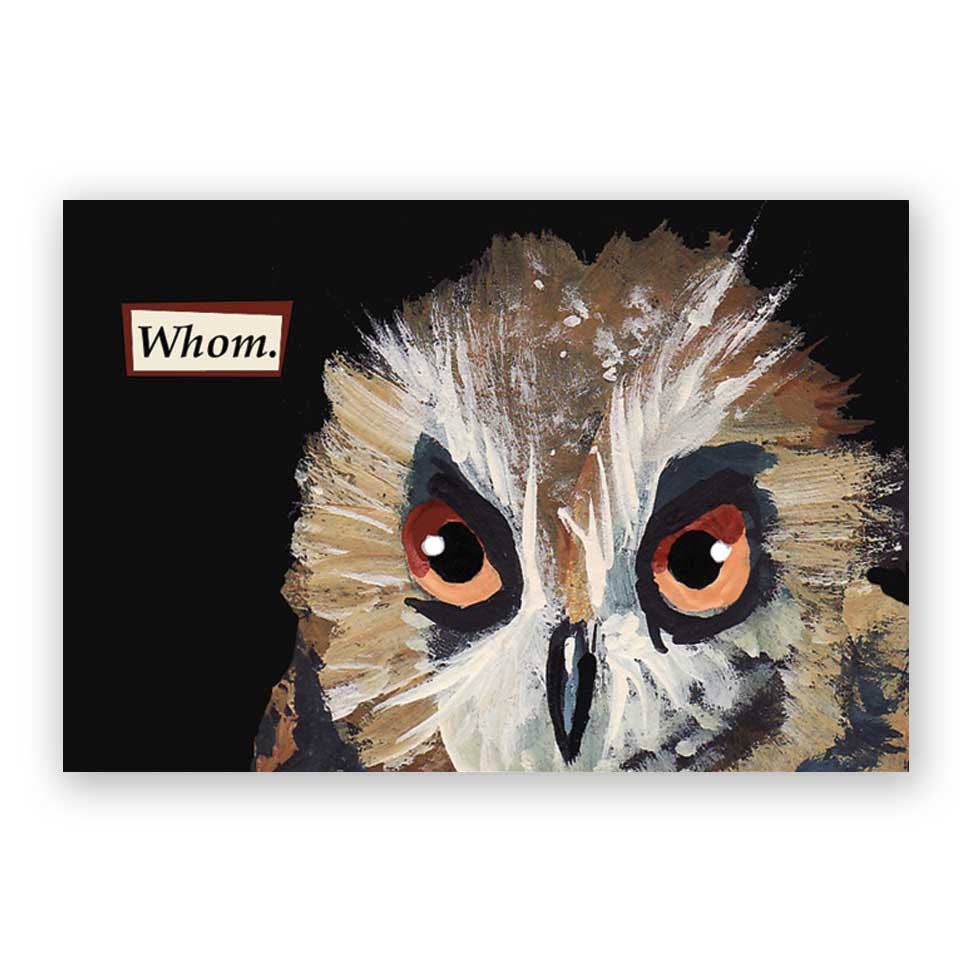 Whom Angry Owl Grammar Magnet