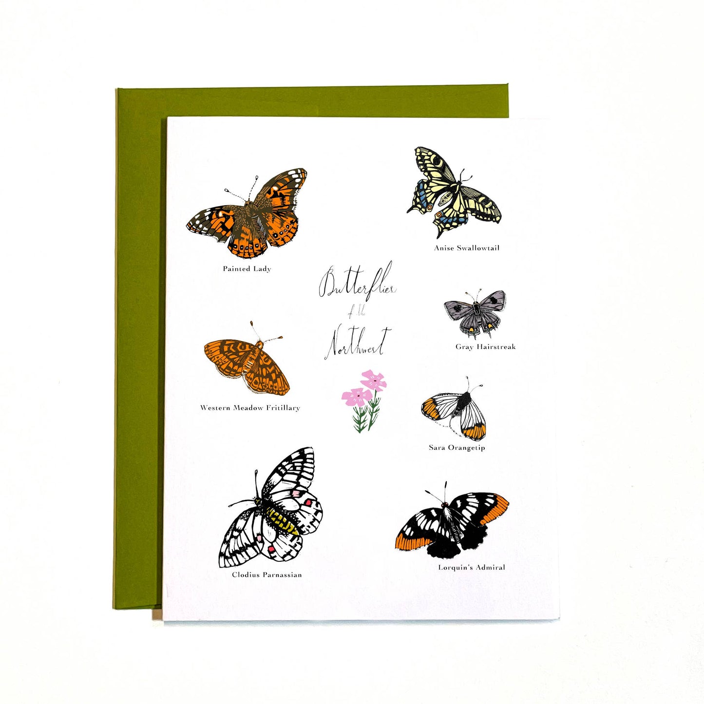 Butterflies in the Pacific NW Blank Card