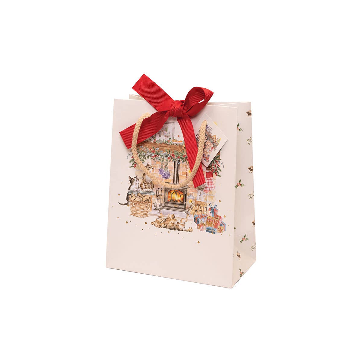By the Fireside Medium Christmas Gift Bag