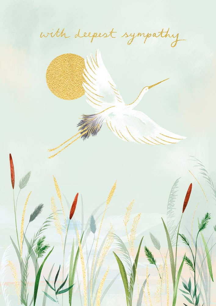 Crane Sympathy Card