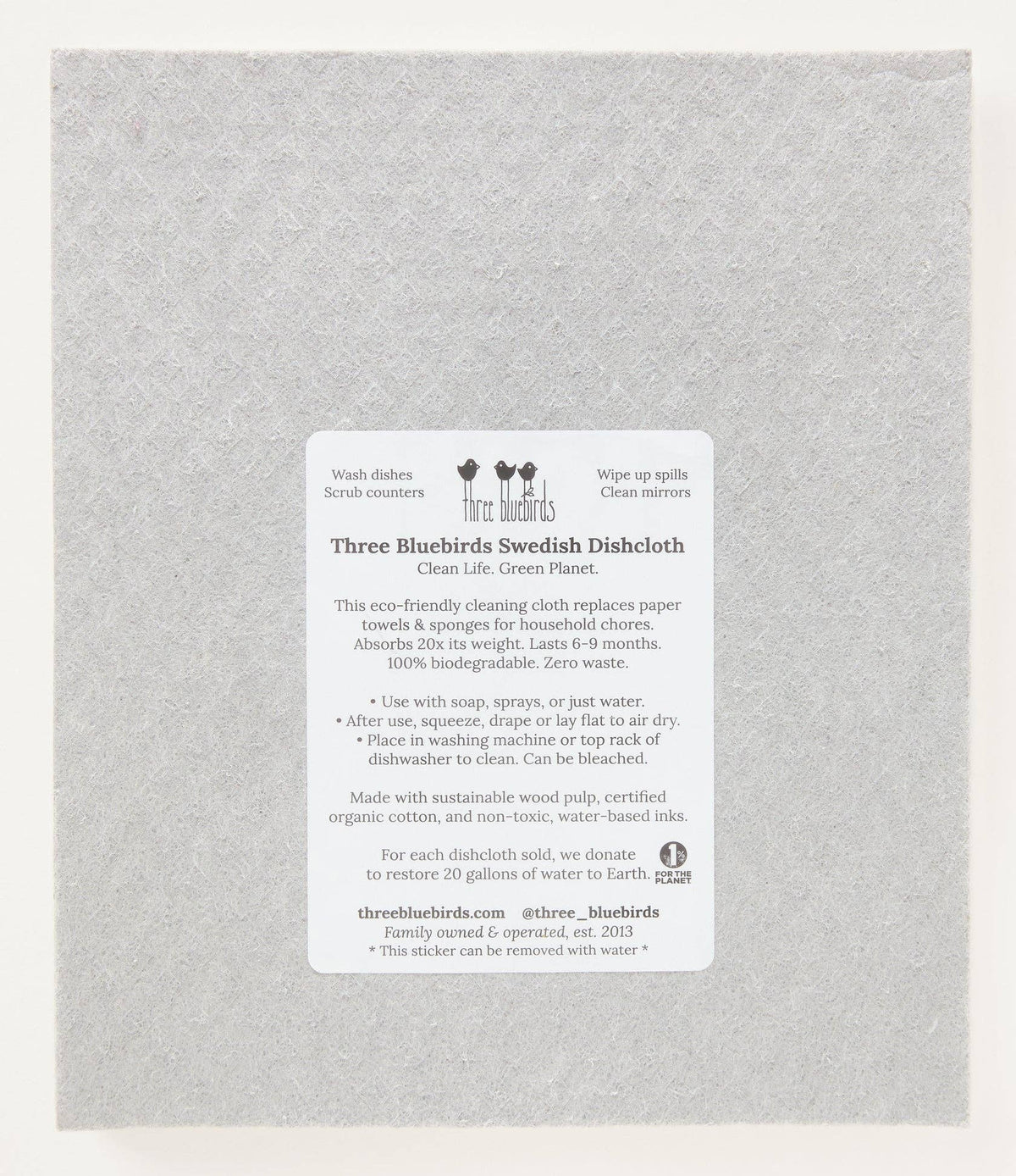 Snowy Cabin Swedish Dishcloth