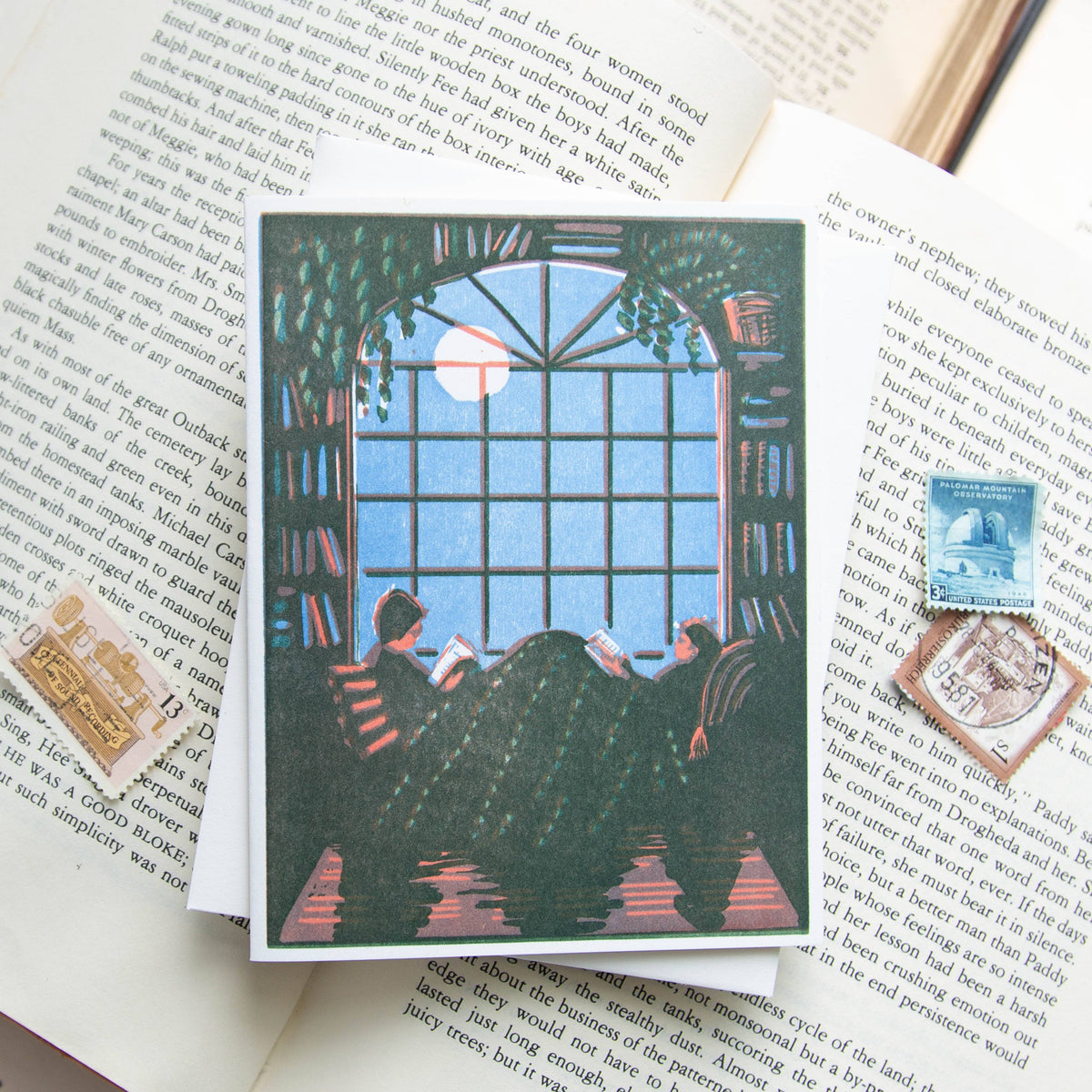 Reading Together Blank Card
