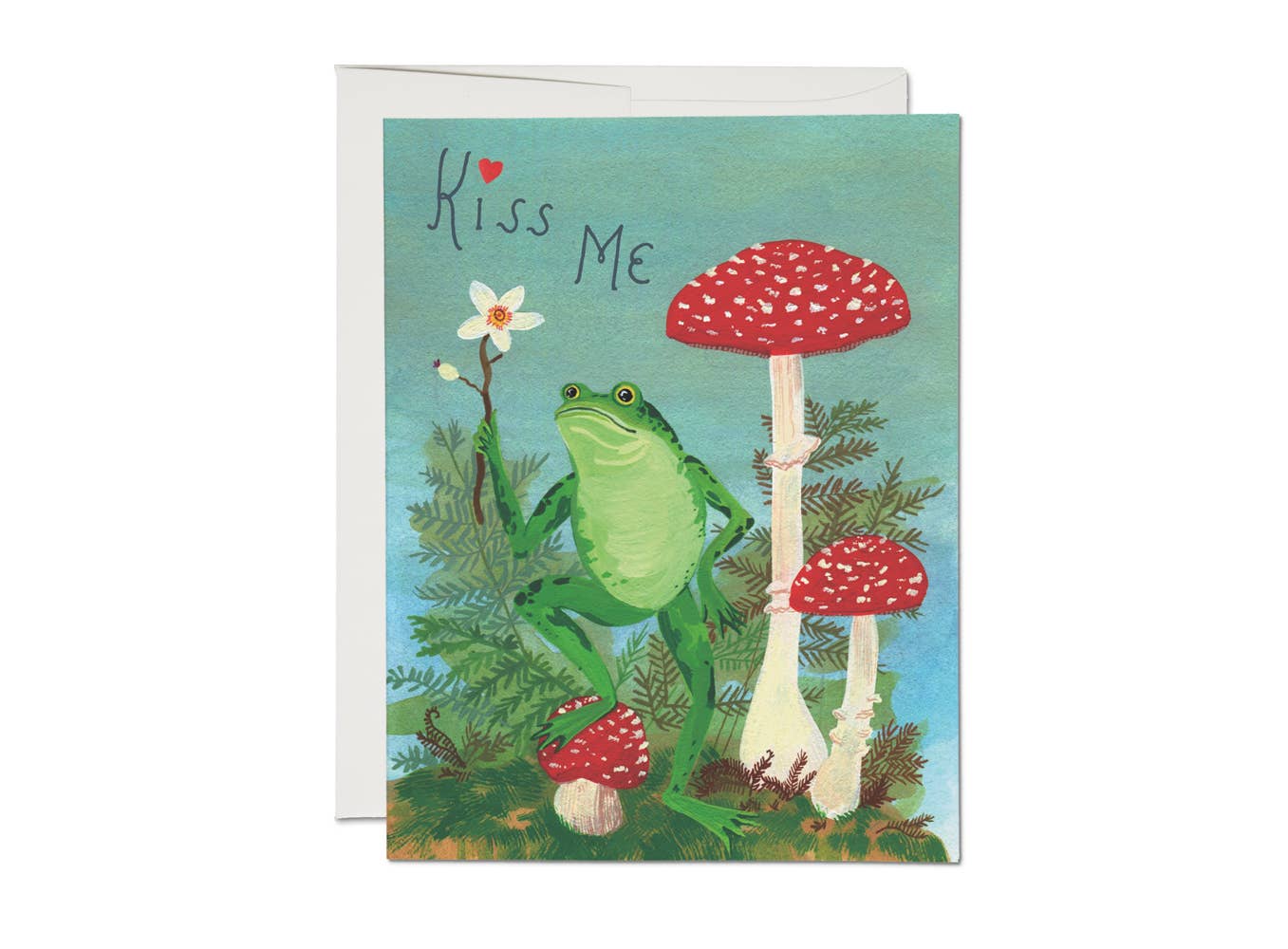 Kiss Me Frog Love Card