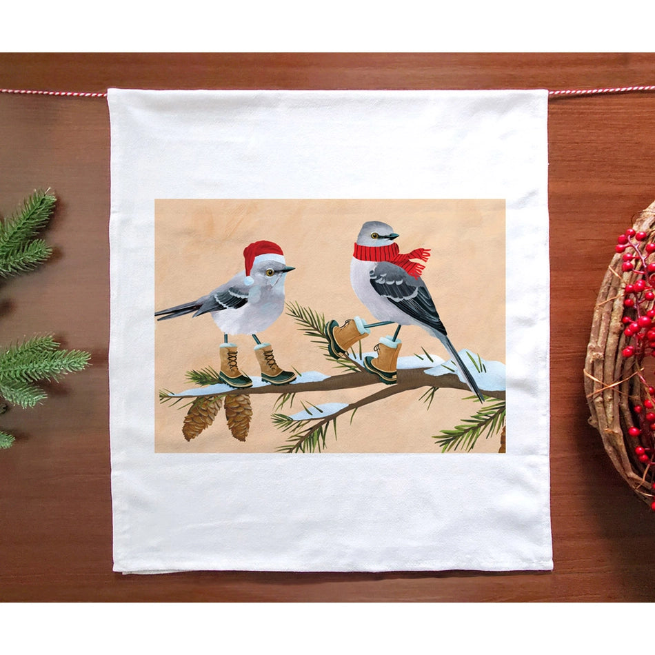 Merry Mockingbirds Holiday Towel