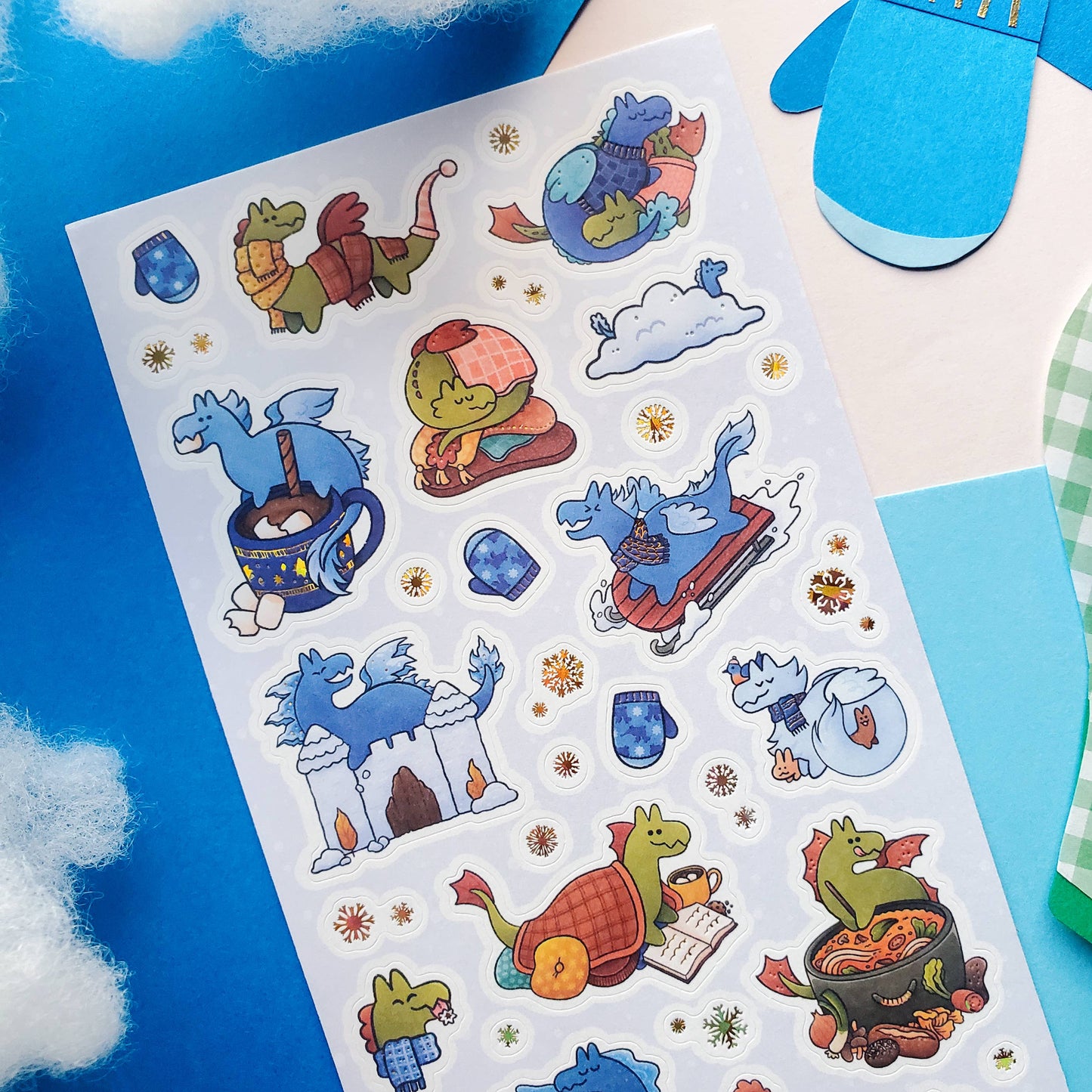 Winter Dragons Sticker Sheet