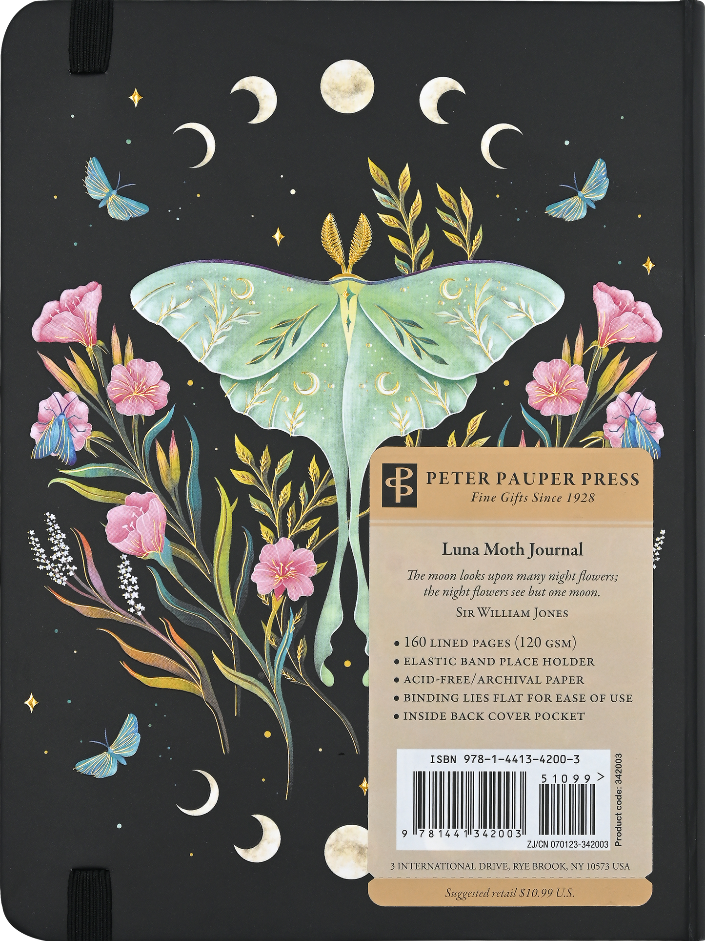 Luna Moth Hardcover Journal