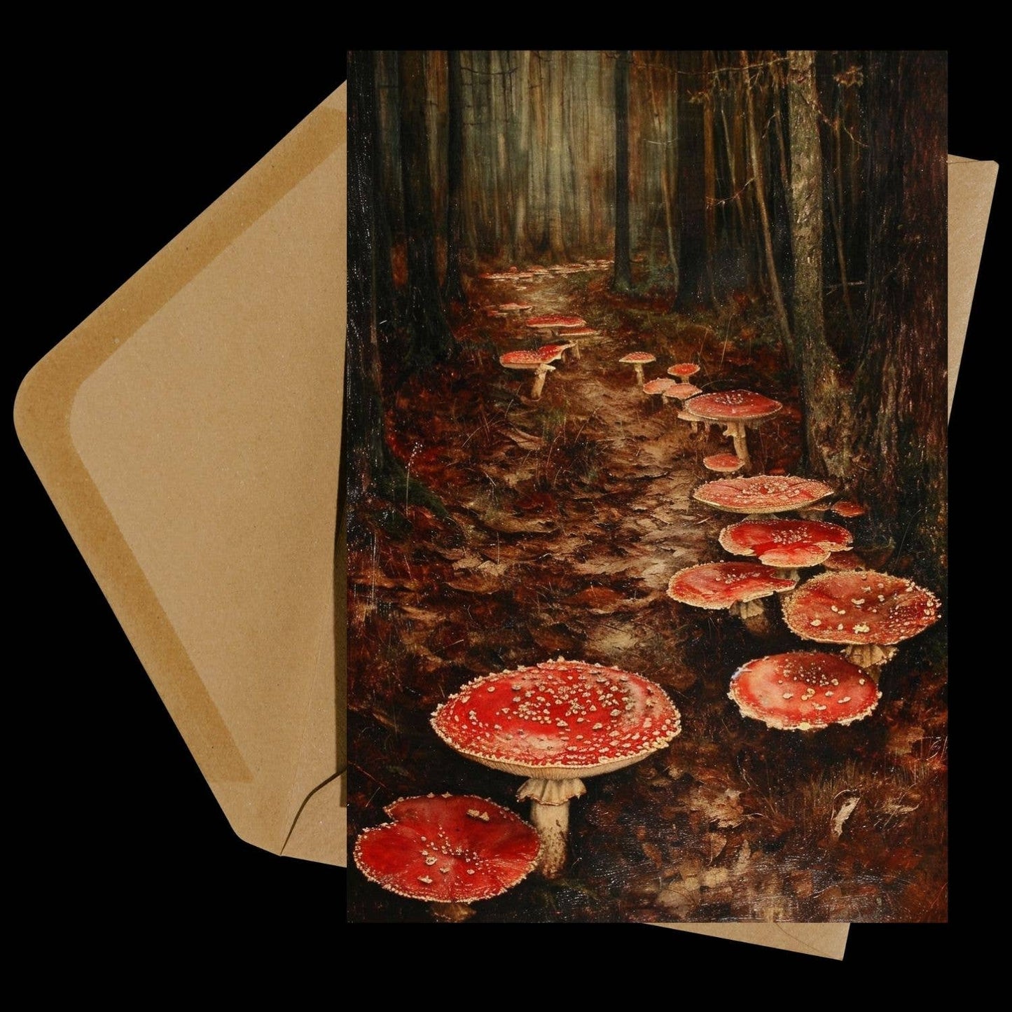Mushroom Path Nature Card